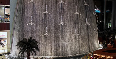 Human Waterfall in Dubai Mall